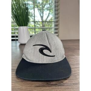 Rip Curl Tepan Flexfit Trucker Hat black and grey snapback  High Profile